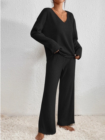 Evangeline Ribbed Knit Lounge Set