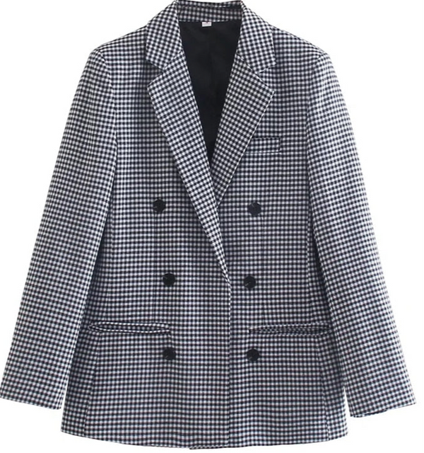 Women's Plaid Blazer