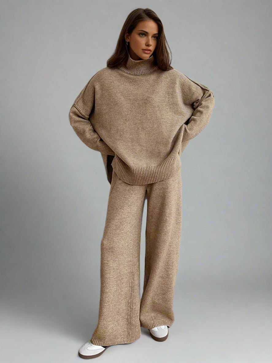 Soft Knit Turtleneck Lounge Set