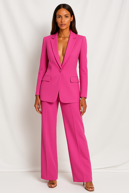 Tailored Blazer & Wide-Leg Trouser Set