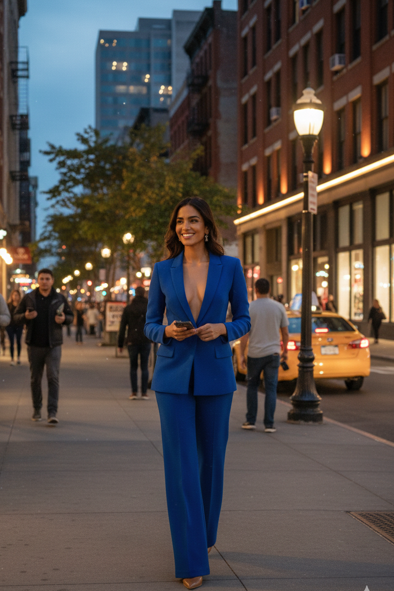 Tailored Blazer & Wide-Leg Trouser Set