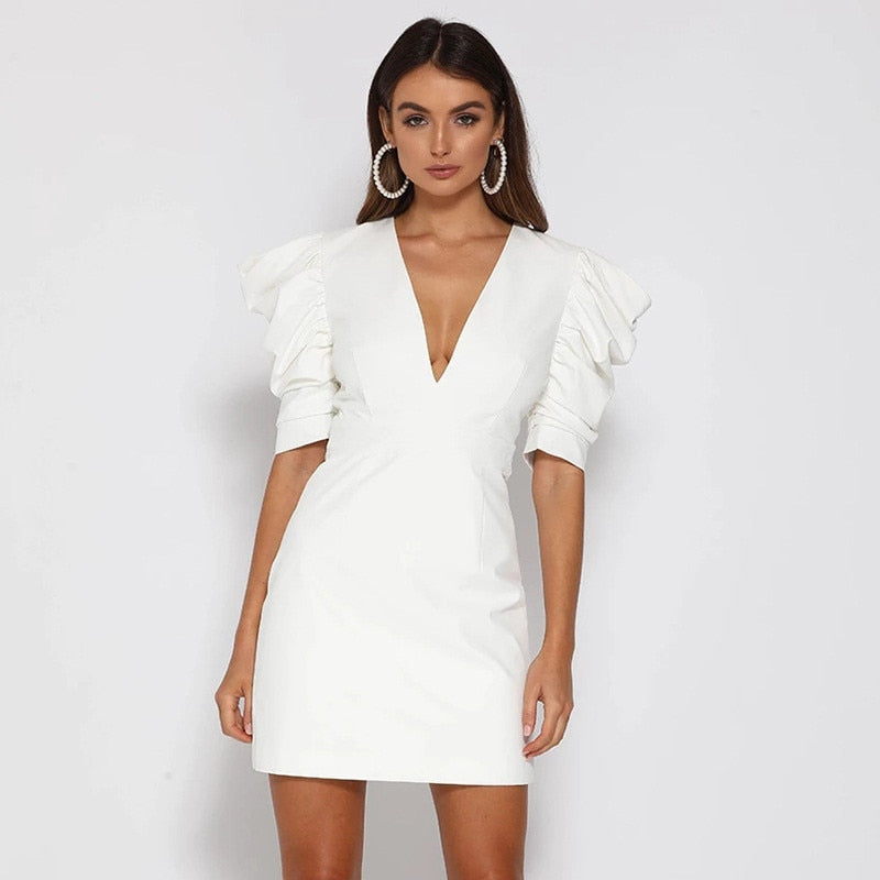 Short White New Year Dress