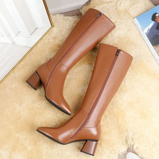 Damen-Lederstiefel - Fellicy Premium