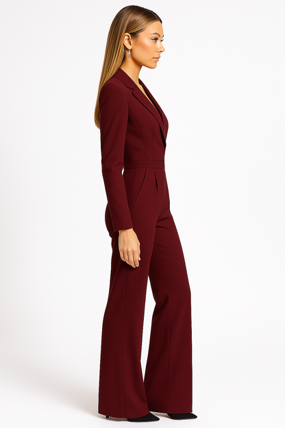 V-Neck Wide-Leg Jumpsuit
