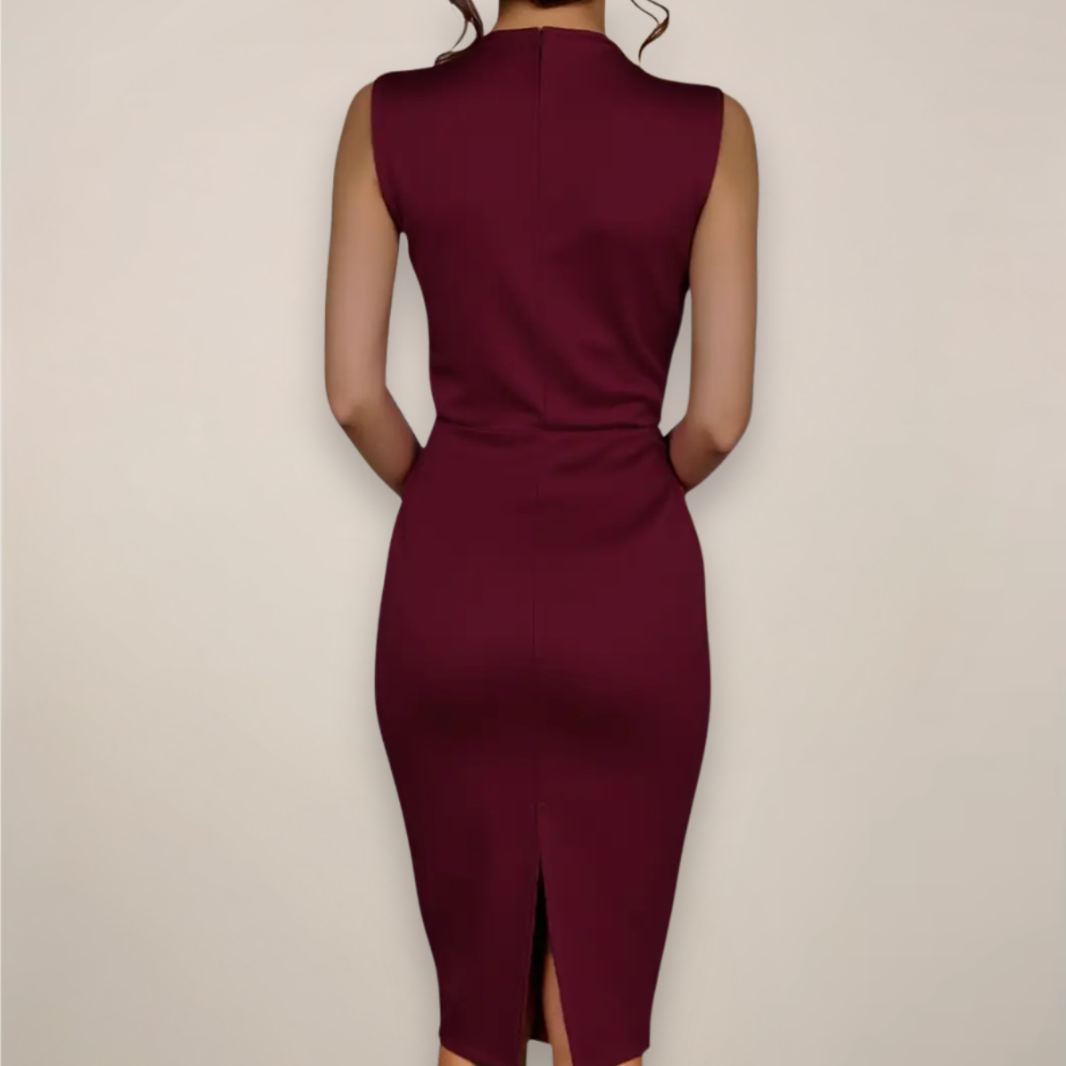 Women’s Formal Sleeveless Sheath Cocktail Midi Dress